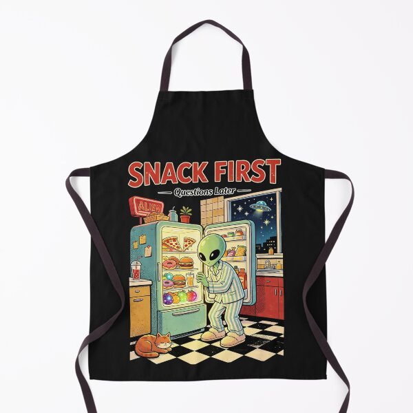 Item preview, Snack First Questions Later Funny Alien designed and sold by NatalieJeans.
