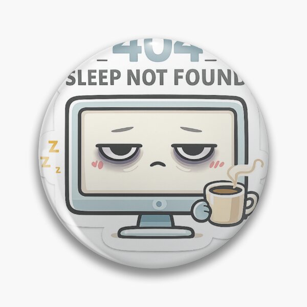 Item preview, 404 Sleep Not Found Sticker designed and sold by CodePaws Creations.