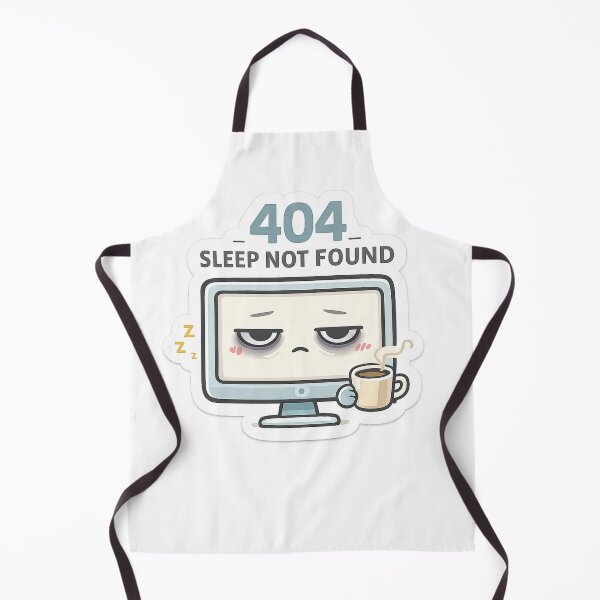 Item preview, 404 Sleep Not Found Sticker designed and sold by CodePaws Creations.