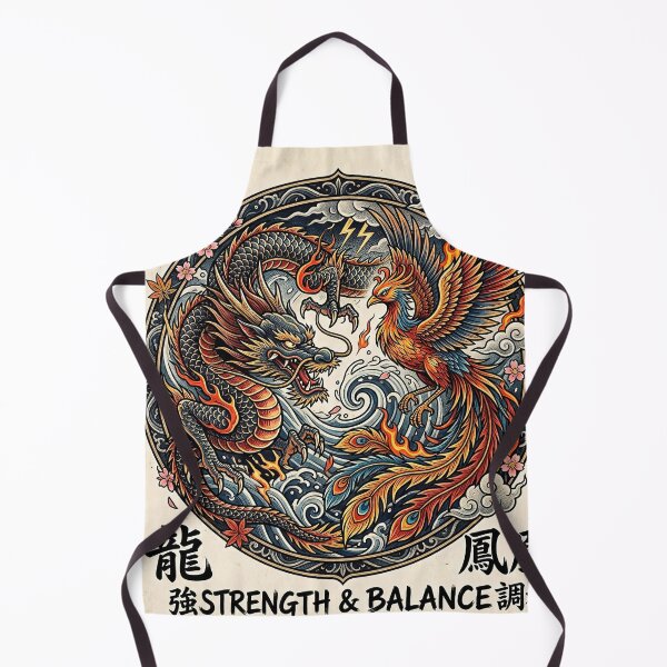 Item preview, Japanese Tattoo T-Shirt / Phone Case: Dragon and Phoenix - Strength and Balance (Irezumi Style) designed and sold by StyleArtStudio.