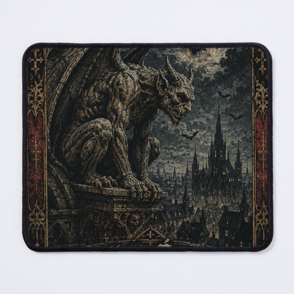 Item preview, Gothic Gargoyle Over Moonlit City designed and sold by MWprint.