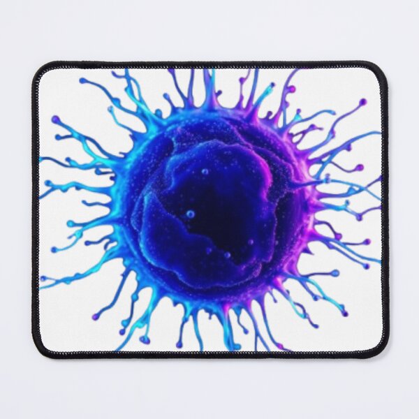 Item preview, Cyclospora Neon Microbiology Art | Futuristic Science Illustration | Laboratory Design designed and sold by MystiColo.