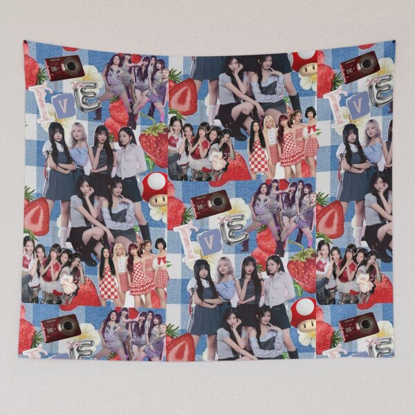 Item preview, IVE K-pop strawberry Pink Aesthetic Collage   designed and sold by KryaArts27.