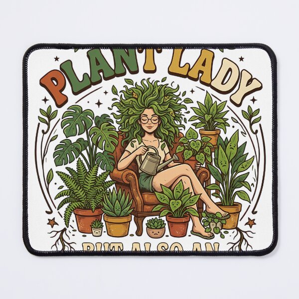 Item preview, Plant Lady Anxiety Gardener Funny Retro Botanical Tee designed and sold by SivaStudios.