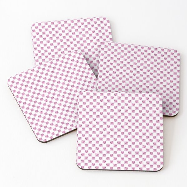 Item preview, Pink Pixel Heart Pattern designed and sold by Little Dora Art.