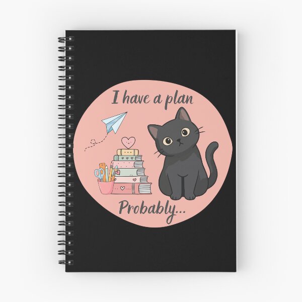 Item preview, I Have a Plan Probably Funny Black Cat Back to School Design designed and sold by T-version.