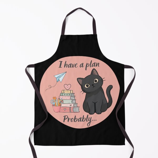 Item preview, I Have a Plan Probably Funny Black Cat Back to School Design designed and sold by T-version.