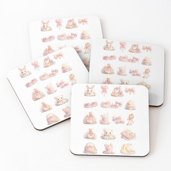 Item preview, Soft Pastel Cute Bunny Teddy Bear Coquette Aesthetic designed and sold by Rehnair.