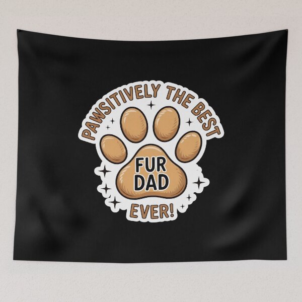 Item preview, Pawsitively The Best Fur Dad Ever Paw Print Design designed and sold by SoyLamderma.