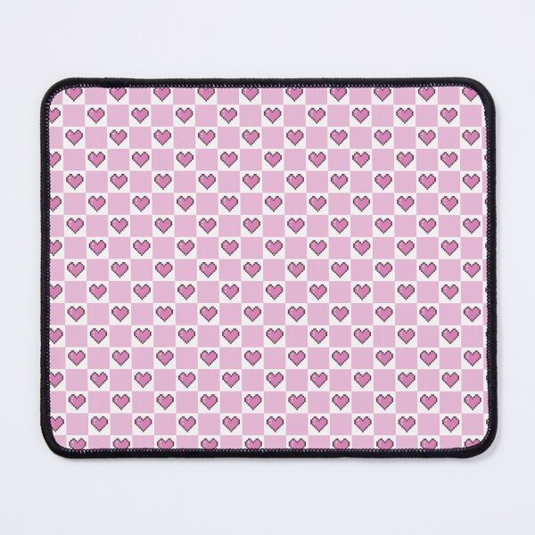 Item preview, Pink Pixel Heart Checkerboard Pattern designed and sold by Little Dora Art.