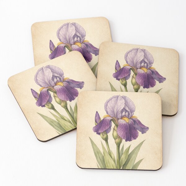 Item preview, Iris Germanica Vintage Botanical Print - Antique Iris Wall Art designed and sold by Darlin8888.