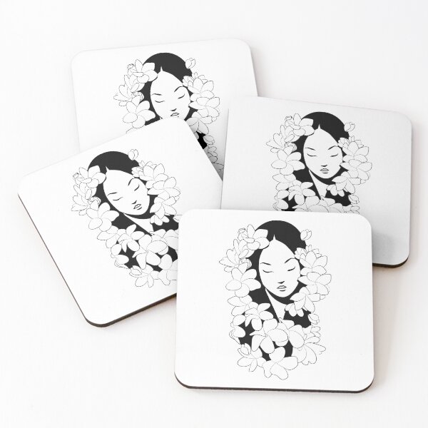Item preview, A Girl with Flowers (black and white edition) designed and sold by Juliette Lancien.