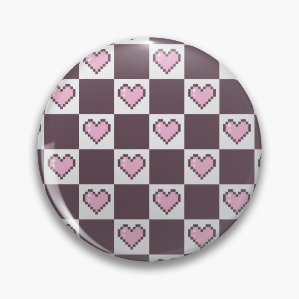 Item preview, Pink Pixel Heart Checkerboard Pattern designed and sold by Little Dora Art.