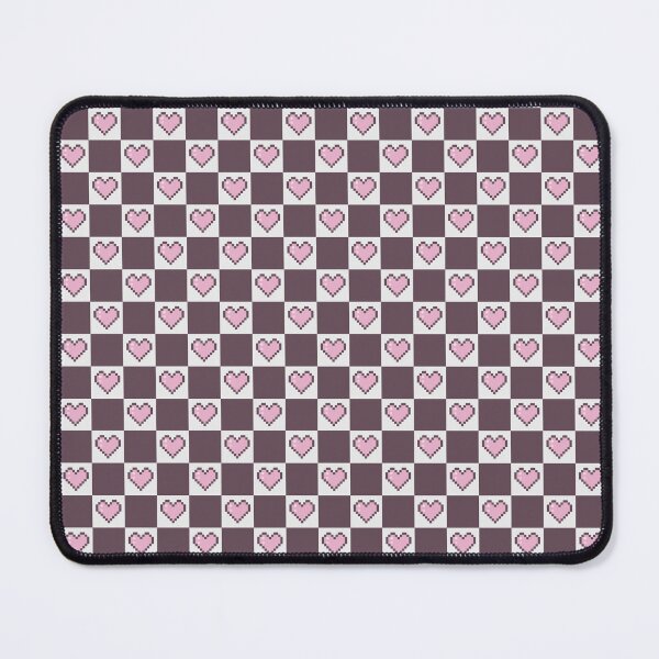 Item preview, Pink Pixel Heart Checkerboard Pattern designed and sold by Little Dora Art.