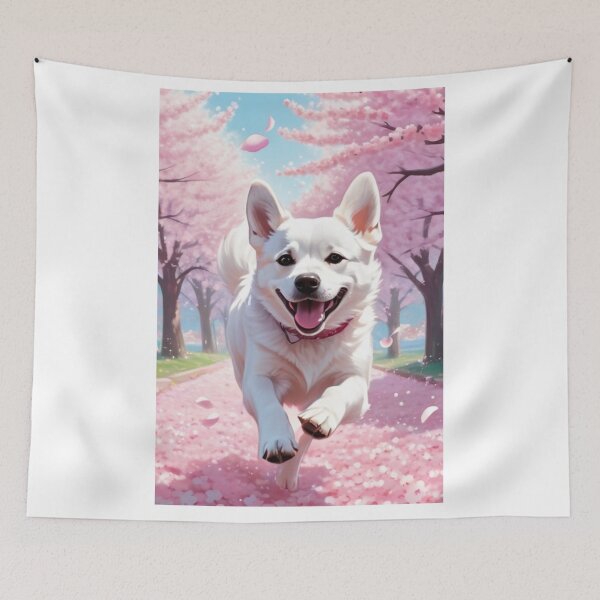 Item preview, Animals - Shiba Inu Dog, Spring Joy under the Cherry Blossoms designed and sold by World-Pets.