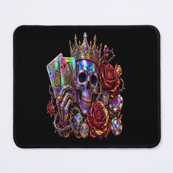 Item preview, Royal Skull Holographic Cards Roses designed and sold by Inky Atlas.