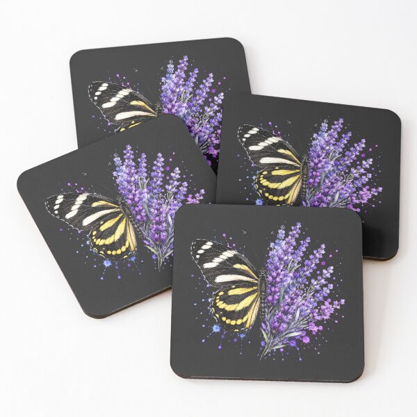 Item preview, Lavender Butterfly Watercolor Illustration designed and sold by ColorSplash123.