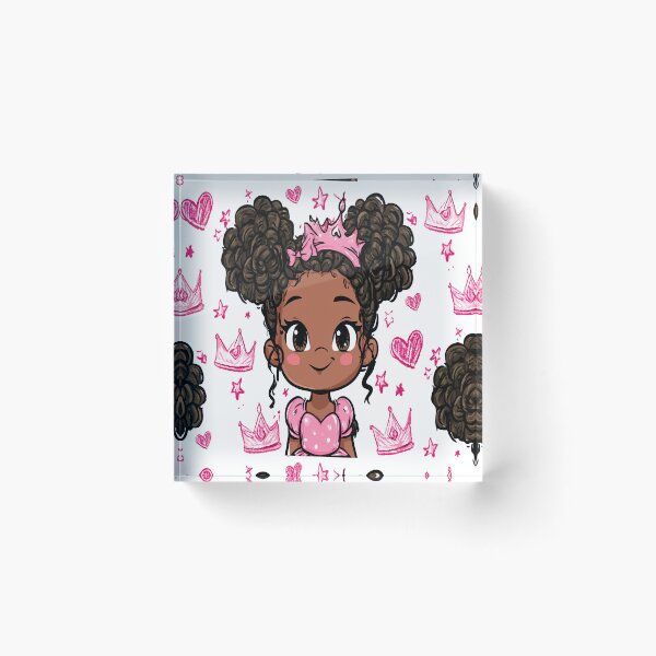 Item preview, Cute Little Princesses Kawaii Pink Crowns and Hearts Print Pattern designed and sold by RichardRags.