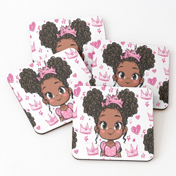 Item preview, Cute Little Princesses Kawaii Pink Crowns and Hearts Print Pattern designed and sold by RichardRags.