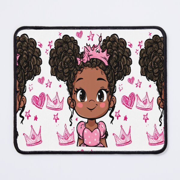Item preview, Cute Little Princesses Kawaii Pink Crowns and Hearts Print Pattern designed and sold by RichardRags.