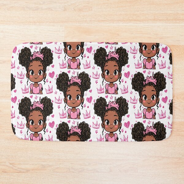 Item preview, Cute Little Princesses Kawaii Pink Crowns and Hearts Print Pattern designed and sold by RichardRags.