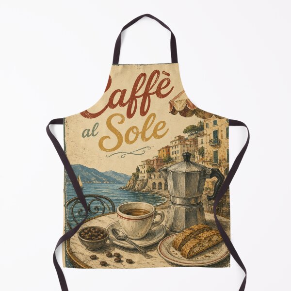 Item preview, Vintage Italian Seaside Coffee Poster designed and sold by MWprint.