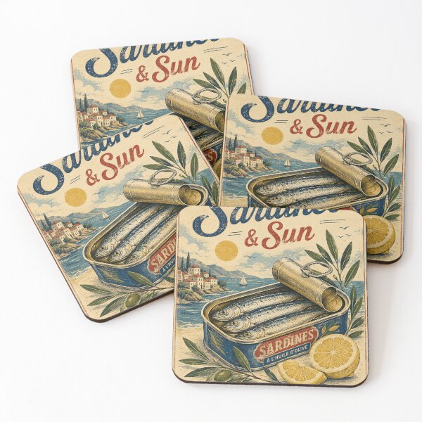 Item preview, Vintage Mediterranean Sardines Poster designed and sold by MWprint.