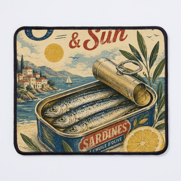 Item preview, Vintage Mediterranean Sardines Poster designed and sold by MWprint.