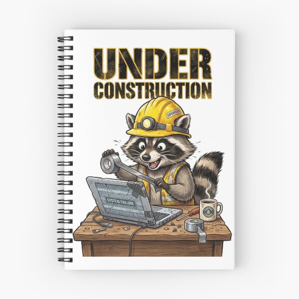 Item preview, Under Construction Raccoon | Funny Construction Engineer designed and sold by PlumArtDesign.