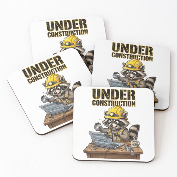 Item preview, Under Construction Raccoon | Funny Construction Engineer designed and sold by PlumArtDesign.