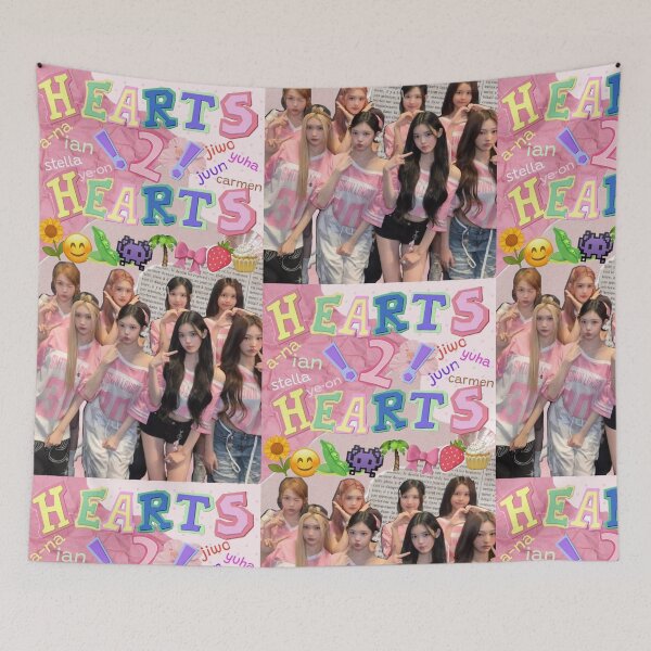 Item preview, Hearts2Hearts Kpop Pink Aesthetic Poster | H2H Collage |  designed and sold by KryaArts27.