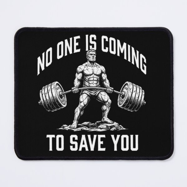 Item preview, No One Is Coming To Save You Gym - Stoic Lifting Tee designed and sold by OLLI_STORE.