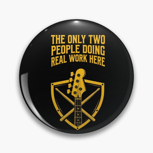 Item preview, Bassist and Drummer's Coat of Arms - Bass Player Humor designed and sold by Art-Arcade6.