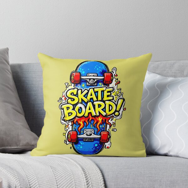 Item preview, SKATEBOARD! | Cartoon Design Skate Fire Blue Deck designed and sold by AstronautMerch.