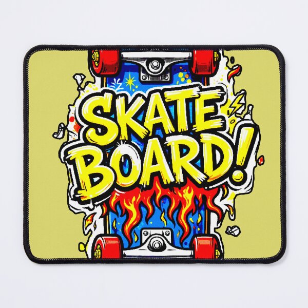 Item preview, SKATEBOARD! | Cartoon Design Skate Fire Blue Deck designed and sold by AstronautMerch.