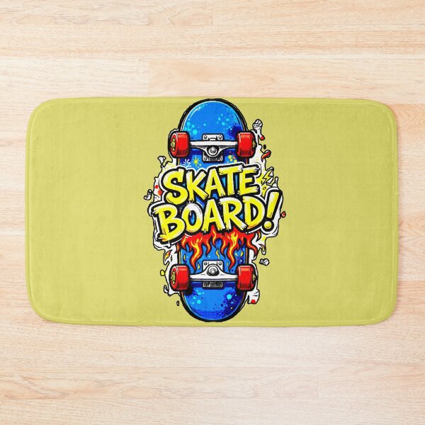 Item preview, SKATEBOARD! | Cartoon Design Skate Fire Blue Deck designed and sold by AstronautMerch.