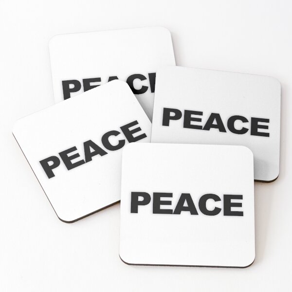 Item preview, PEACE — Black Minimal Bold Type Statement designed and sold by WORDPAUSE.