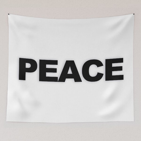 Item preview, PEACE — Black Minimal Bold Type Statement designed and sold by WORDPAUSE.