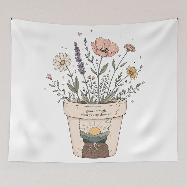 Item preview, Grow Through What You Go Through Mental Health designed and sold by Yellowriversss.