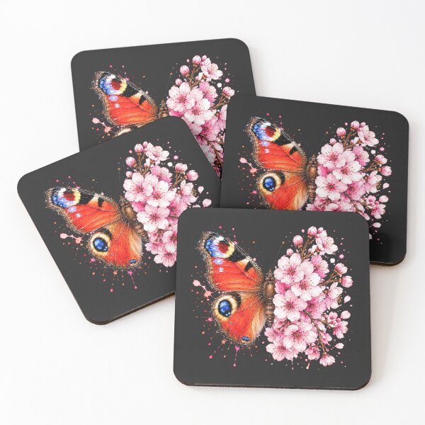 Item preview, Cherry Blossom Butterfly Watercolor Illustration designed and sold by ColorSplash123.