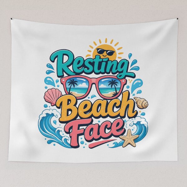 Item preview, Resting Beach Face | Funny Beach Vacation Summer Tropical Quote Design designed and sold by Awarrie.