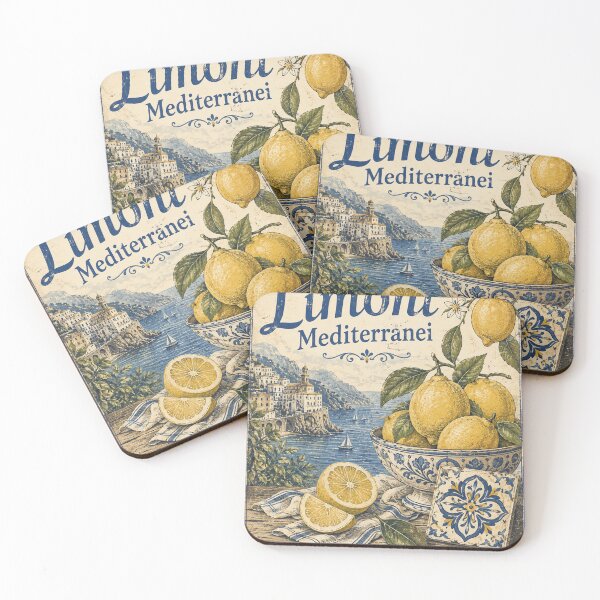 Item preview, Vintage Mediterranean Lemon Market Poster designed and sold by MWprint.