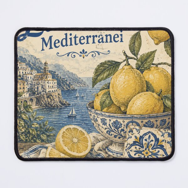 Item preview, Vintage Mediterranean Lemon Market Poster designed and sold by MWprint.