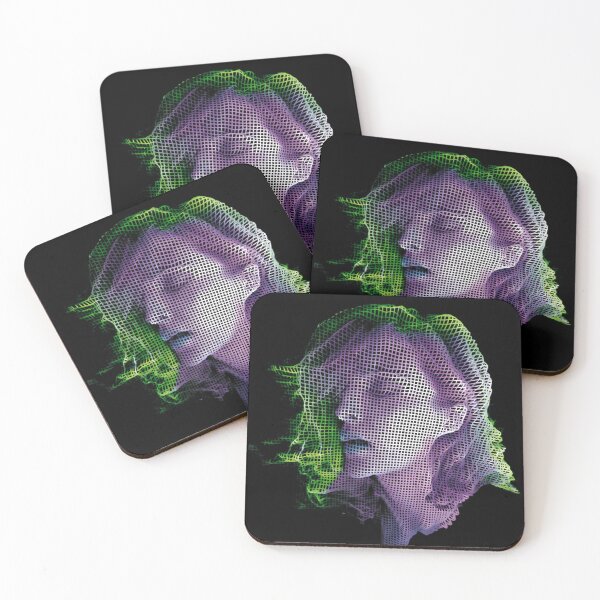 Item preview, Metric Green Purple Wireframe Face designed and sold by Elavenrak.