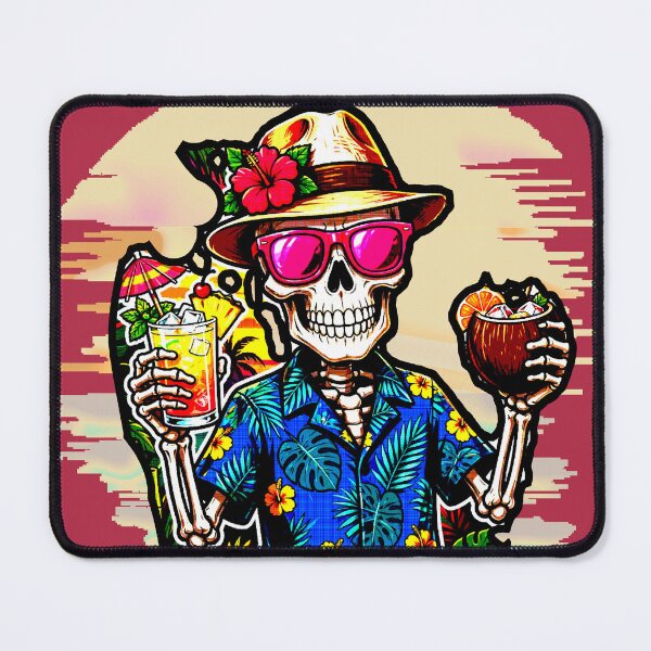 Item preview, Skull Tiki Party | Tropical Skeleton Sunset Cocktails designed and sold by AstronautMerch.