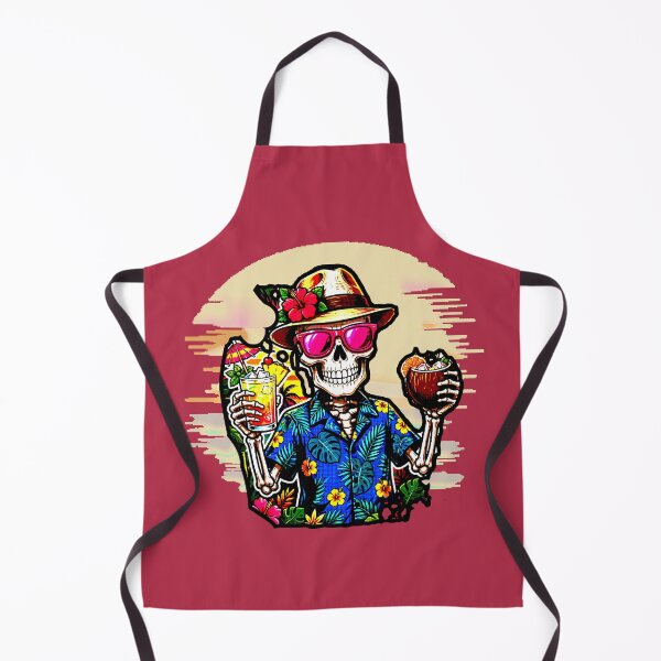 Item preview, Skull Tiki Party | Tropical Skeleton Sunset Cocktails designed and sold by AstronautMerch.