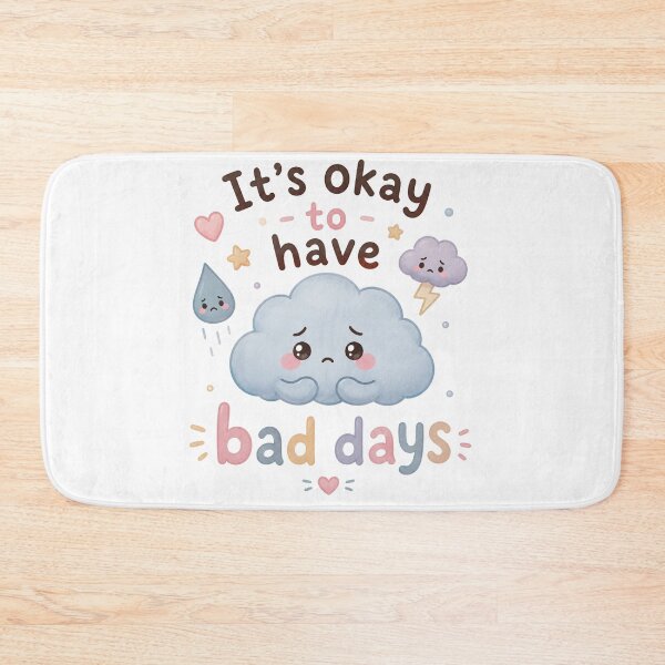 Item preview, It's Okay To Have Bad Days Cute Sad Cloud Sticker designed and sold by Yellowriversss.