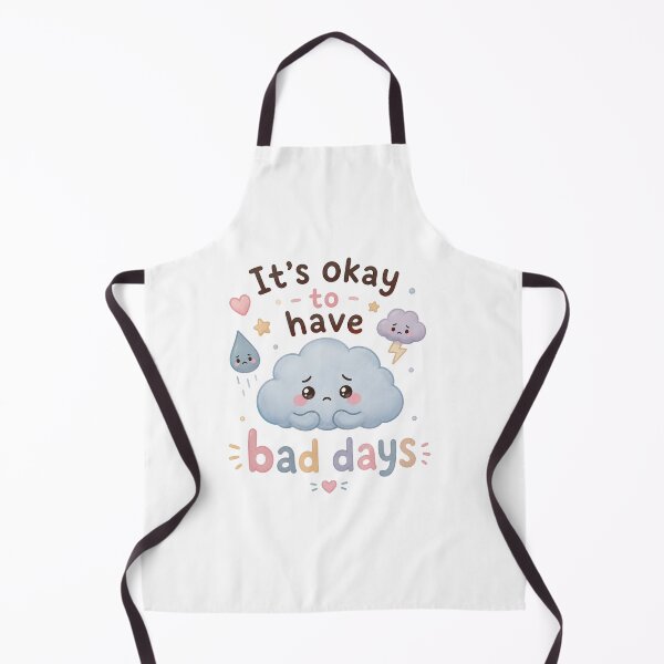 Item preview, It's Okay To Have Bad Days Cute Sad Cloud Sticker designed and sold by Yellowriversss.