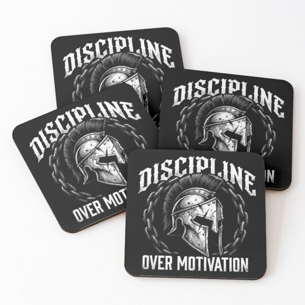 Item preview, Discipline Over Motivation Gym - Spartan Helmet Motivational Tee designed and sold by OLLI_STORE.