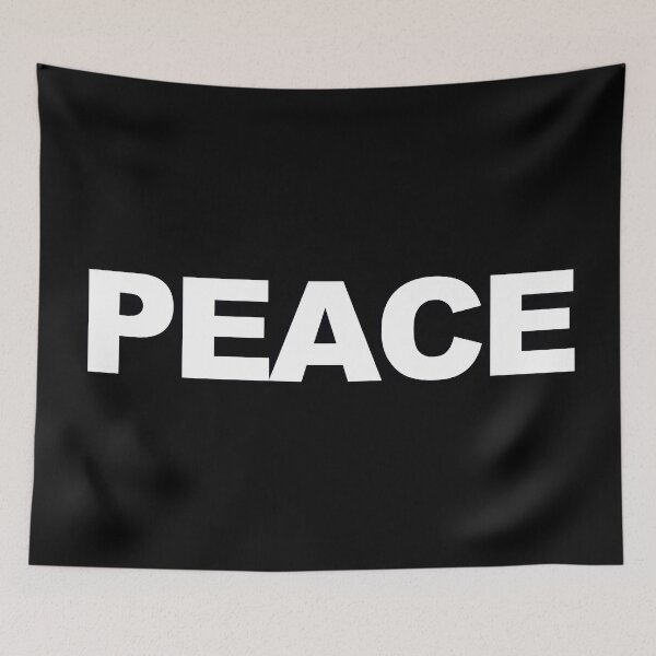 Item preview, PEACE — White Minimal Bold Type Statement designed and sold by WORDPAUSE.